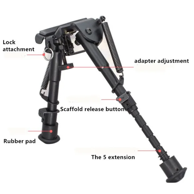 Tactical Heavy Duty Tri-Rail Bipod Mount Adapter 6-9 inch Adjustable Sniper Rifle Bipod for Airsoft Warrior Hunting Shooting
Tactical Heavy Duty Tri-Rail Bipod Mount Adapter 6-9 inch Adjustable Sniper Rifle Bipod for Airsoft Warrior Hunting Shooting