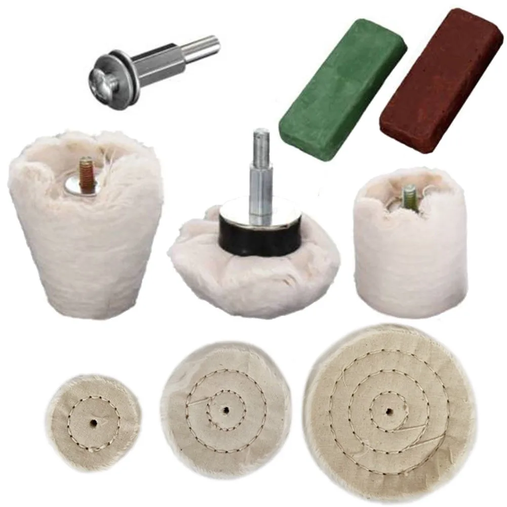 9 Pcs Polish Buffing Kit With White Red Brown Buffing Rouge Compound For Mag Wheels - Manifold, Aluminum, Stainless Steel, Chro
9 Pcs Polish Buffing Kit With White Red Brown Buffing Rouge Compound For Mag Wheels - Manifold, Aluminum, Stainless Steel, Chro