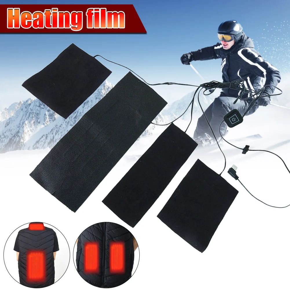 

4 In 1 Electric Heating Pad USB Clothes Heated Pad With 3-Gear Control Timer Function Jacket Vest Heater For Waist Back Shoulder