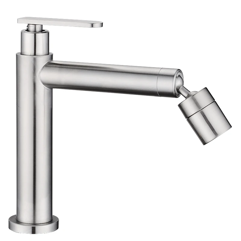 Matte Black Basin Faucet Stainless Steel Deck Mounted Bathroom Single Handle Cold Taps Free Rotate Mouth Spray 
Matte Black Basin Faucet Stainless Steel Deck Mounted Bathroom Single Handle Cold Taps Free Rotate Mouth Spray