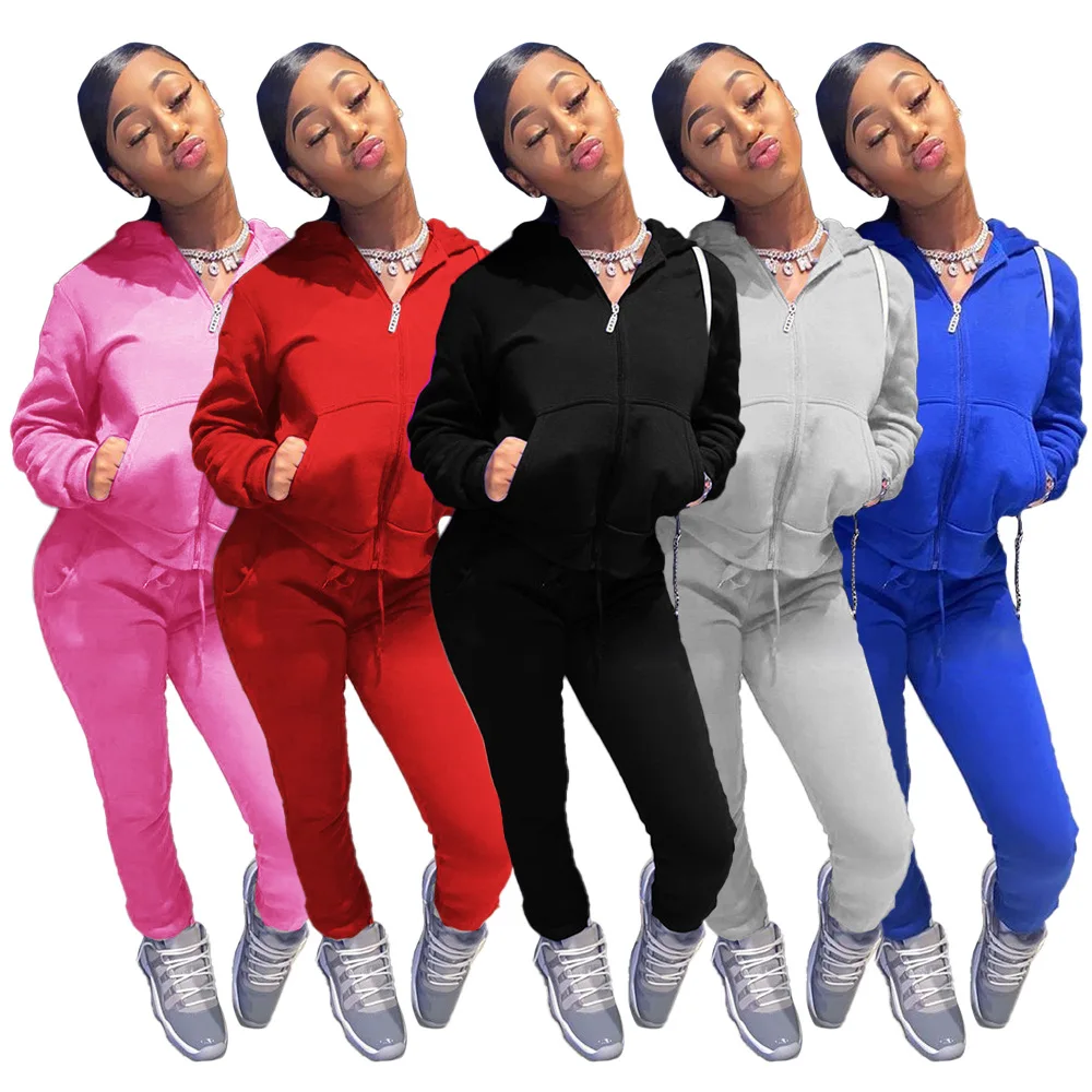 2020 Autumn Solid 2 Piece Set Casual Active Jogging Suit Long Sleeve Hooded Zipper Sweatshirts Top Long Pants For Women Outfits
2020 Autumn Solid 2 Piece Set Casual Active Jogging Suit Long Sleeve Hooded Zipper Sweatshirts Top Long Pants For Women Outfits