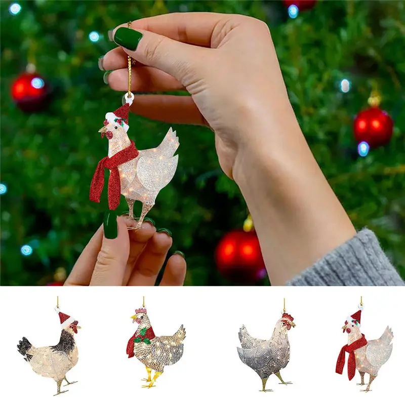 4pcs Christmas Chicken With Scarf Pendant For Xmas Tree Hanging Decorations Farmhouse Family Xmas Holiday Party Decor Xmas Gifts
4pcs Christmas Chicken With Scarf Pendant For Xmas Tree Hanging Decorations Farmhouse Family Xmas Holiday Party Decor Xmas Gifts