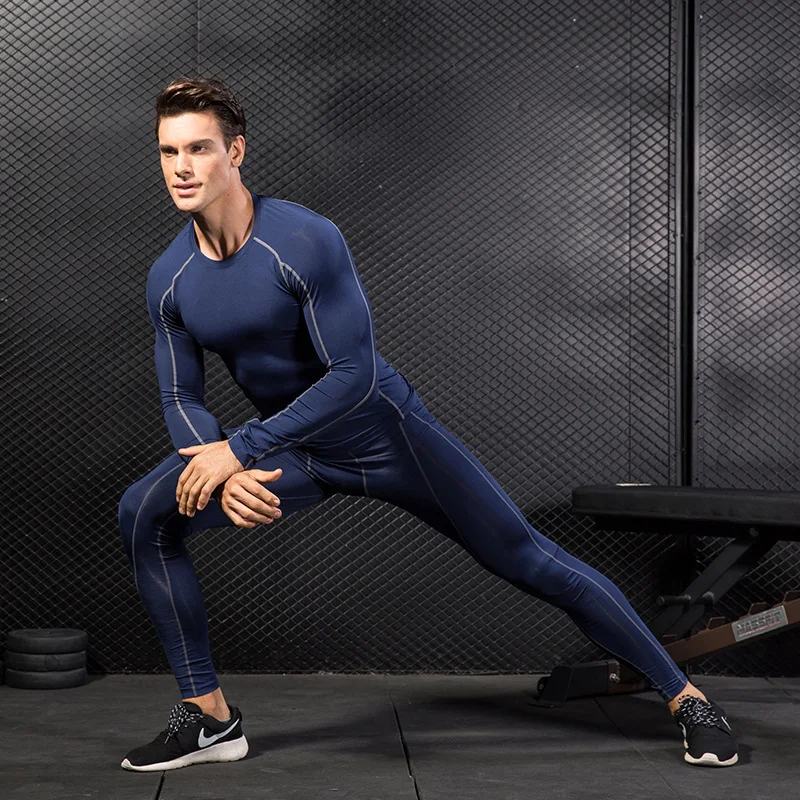 Fashion Two-piece Men Tight Fitness Training Suit Stretch Quick-drying Suit Long Sleeve Trousers Breathable Quick Dry Clothes
Fashion Two-piece Men Tight Fitness Training Suit Stretch Quick-drying Suit Long Sleeve Trousers Breathable Quick Dry Clothes