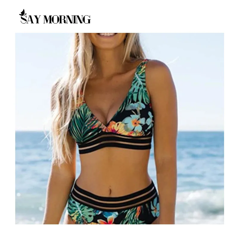 SAY MORNING 2021 New Leaves Printed High Waist Two Pieces Bikini Set Swimsuit Female Women Swimwear Bather Bathing Suit
SAY MORNING 2021 New Leaves Printed High Waist Two Pieces Bikini Set Swimsuit Female Women Swimwear Bather Bathing Suit