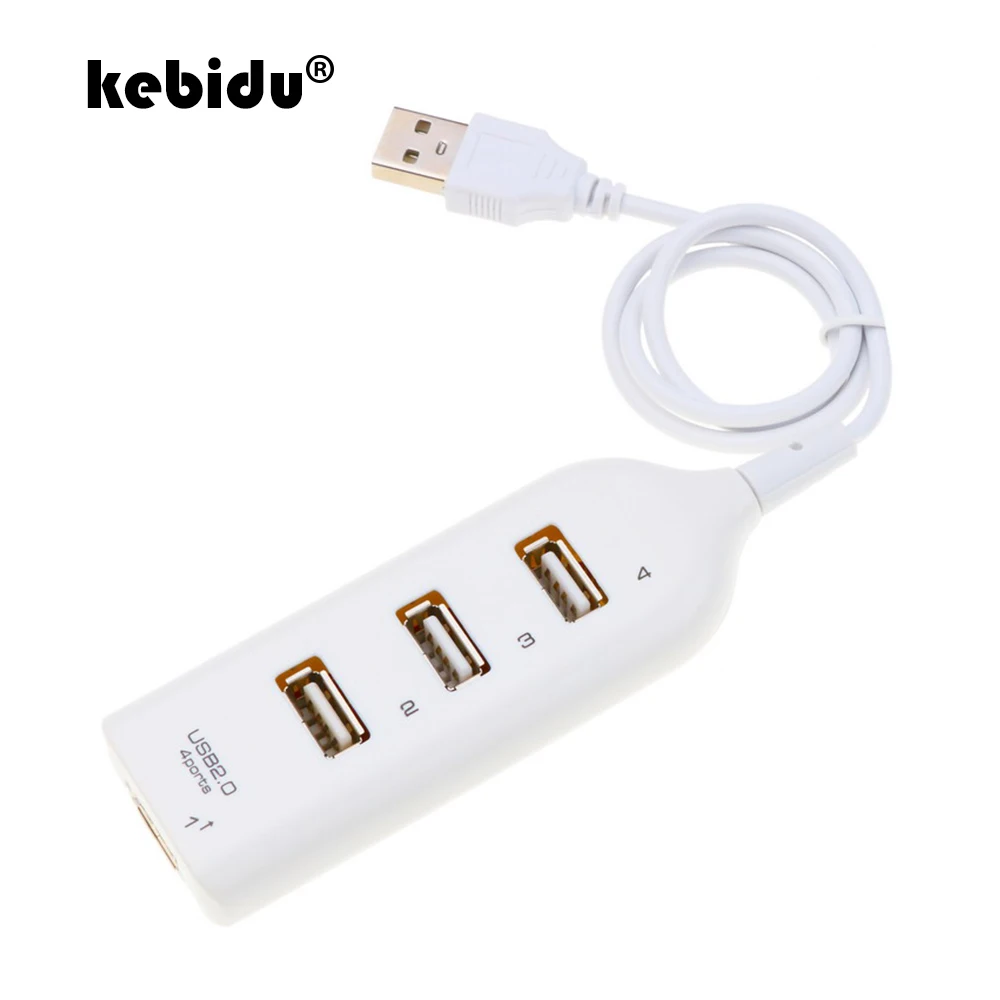 Kebidu Универсальный usb-хаб 4 Порты и разъёмы USB 2 0 концентратор с кабелем высокого