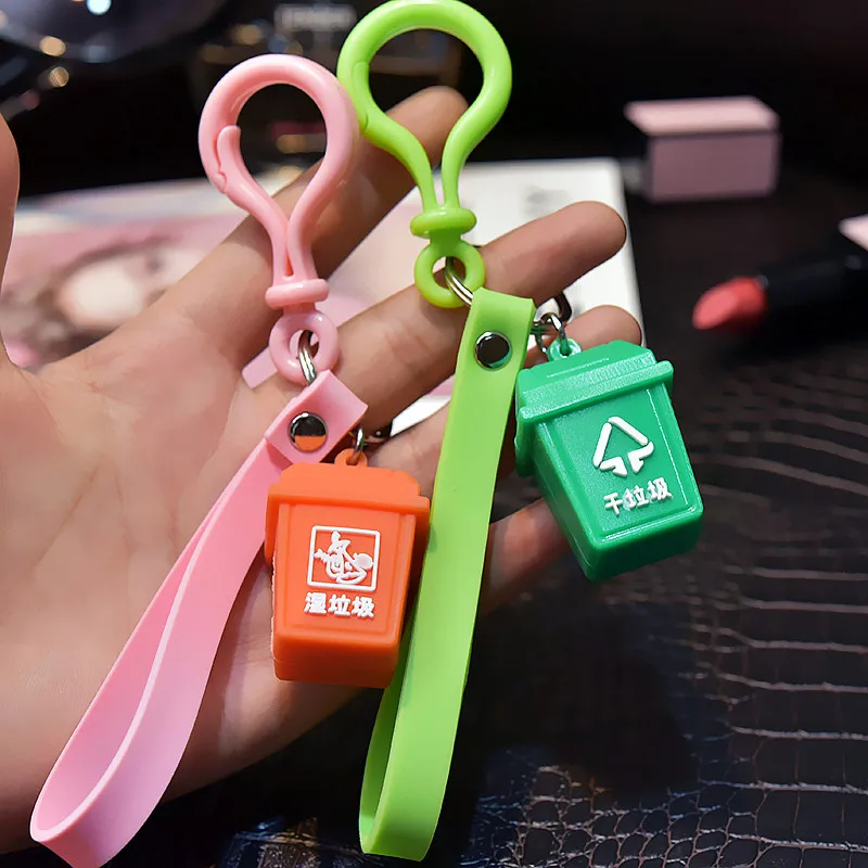 New Fashion trash can keychain car Epoxy Key chain Ring Mini Garbage classification Charms Pendant Keychain Holder K2317
New Fashion trash can keychain car Epoxy Key chain Ring Mini Garbage classification Charms Pendant Keychain Holder K2317