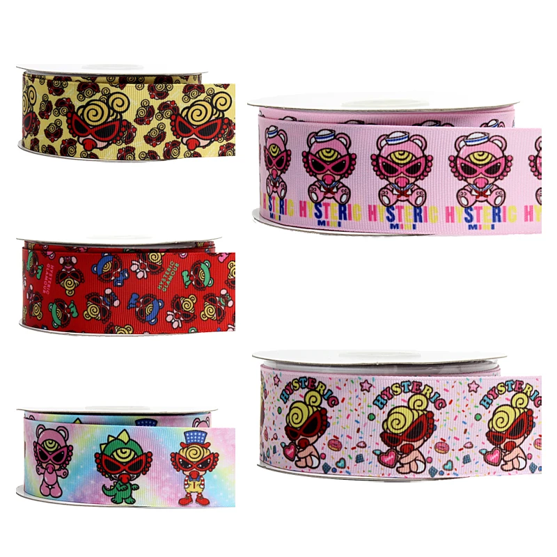 Cartoon Character Grosgrain Ribbon Printed Hysteric mini Liston 25mm Fold Over Elastic Ribbon FOE 50yards/lot for DIY Bow Craft
Cartoon Character Grosgrain Ribbon Printed Hysteric mini Liston 25mm Fold Over Elastic Ribbon FOE 50yards/lot for DIY Bow Craft