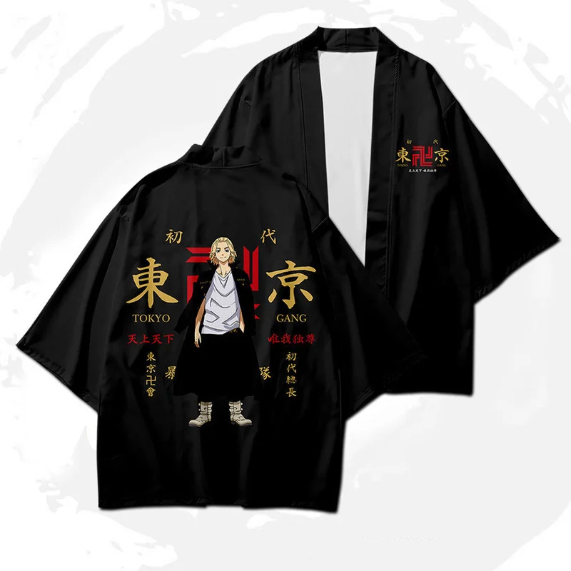 Anime Tokyo Revengers T-shirt Hanagaki Takemichi Ken Ryuguji T-Shirt Polyester Summer Tees Tops Black and White Pattern Haori
Anime Tokyo Revengers T-shirt Hanagaki Takemichi Ken Ryuguji T-Shirt Polyester Summer Tees Tops Black and White Pattern Haori