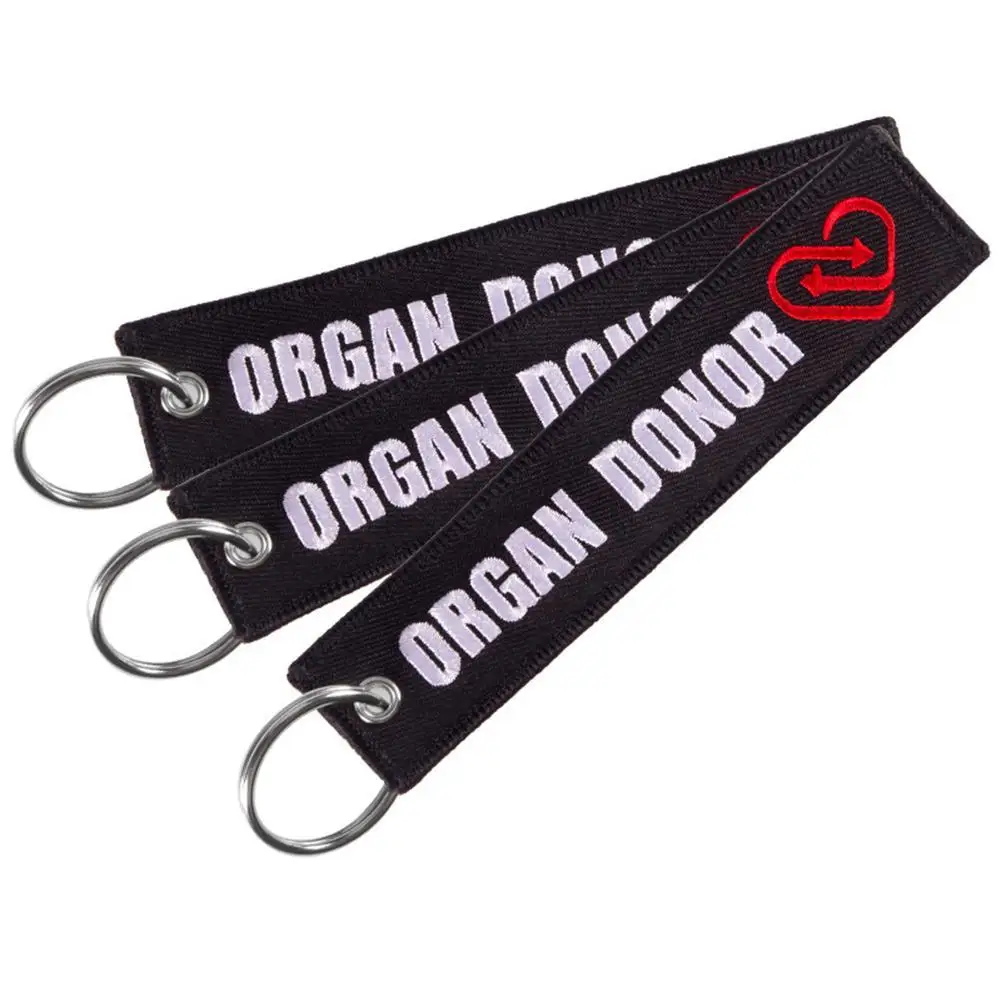 Hot Sales!!! 1Pc Double Side Embroidery ORGAN DONOR Keychain Key Ring Holder Phone Pendant Wholesale Dropshipping New Arrival
Hot Sales!!! 1Pc Double Side Embroidery ORGAN DONOR Keychain Key Ring Holder Phone Pendant Wholesale Dropshipping New Arrival