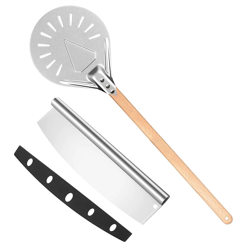 Practical Turning Pizza Peel 9Inch with 23.6Inch Total Length and 13.8Inch Pizza Cutter, Outdoor Pizza Oven Accessories
Practical Turning Pizza Peel 9Inch with 23.6Inch Total Length and 13.8Inch Pizza Cutter, Outdoor Pizza Oven Accessories