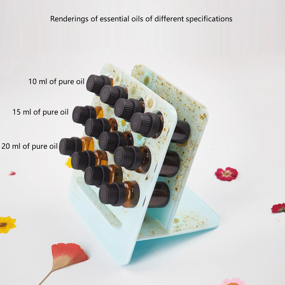 3 PCS Silicone Molds DIY Essential Oil Storage Rack Essential Oil Bottle Insert Plate Perforated Aromatherapy Holder Mould
3 PCS Silicone Molds DIY Essential Oil Storage Rack Essential Oil Bottle Insert Plate Perforated Aromatherapy Holder Mould