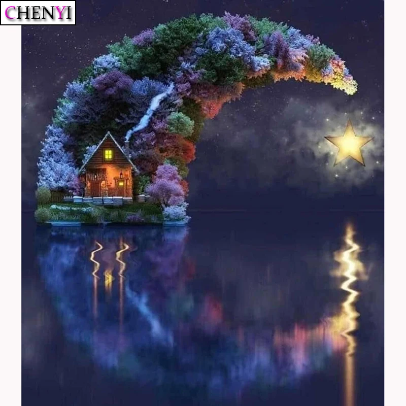 Набор для алмазной вышивки 5D CHENYI, живописная картина с изображением лунного дома, вышивка крестиком, квадратная/круглая мозаика, украшение ...
Набор для алмазной вышивки 5D CHENYI, живописная картина с изображением лунного дома, вышивка крестиком, квадратная/круглая мозаика, украшение ...