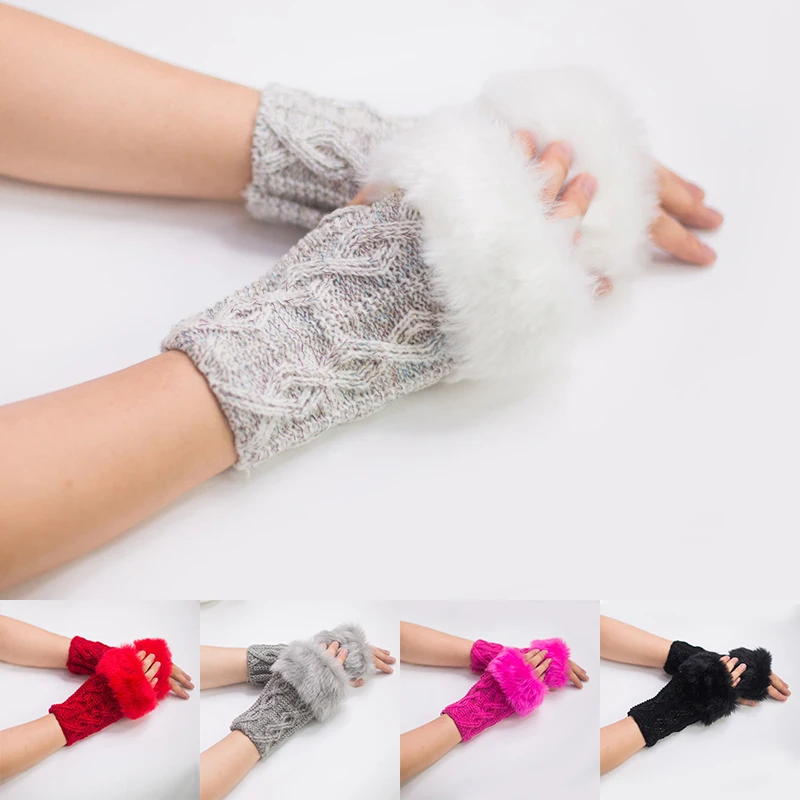 Outdoor windproof and warm new diamond-shaped woolen fingerless imitation fur fake fur half-finger color square gloves
Outdoor windproof and warm new diamond-shaped woolen fingerless imitation fur fake fur half-finger color square gloves