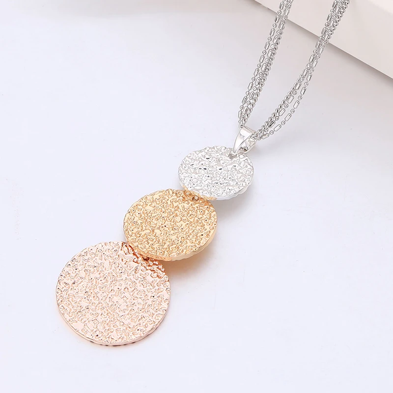 Gold Silver Color Shining Round Pendant Necklace For Women 2021 Multi layer Chains Long Necklace Fashion Jewelry Trend Collier
Gold Silver Color Shining Round Pendant Necklace For Women 2021 Multi layer Chains Long Necklace Fashion Jewelry Trend Collier