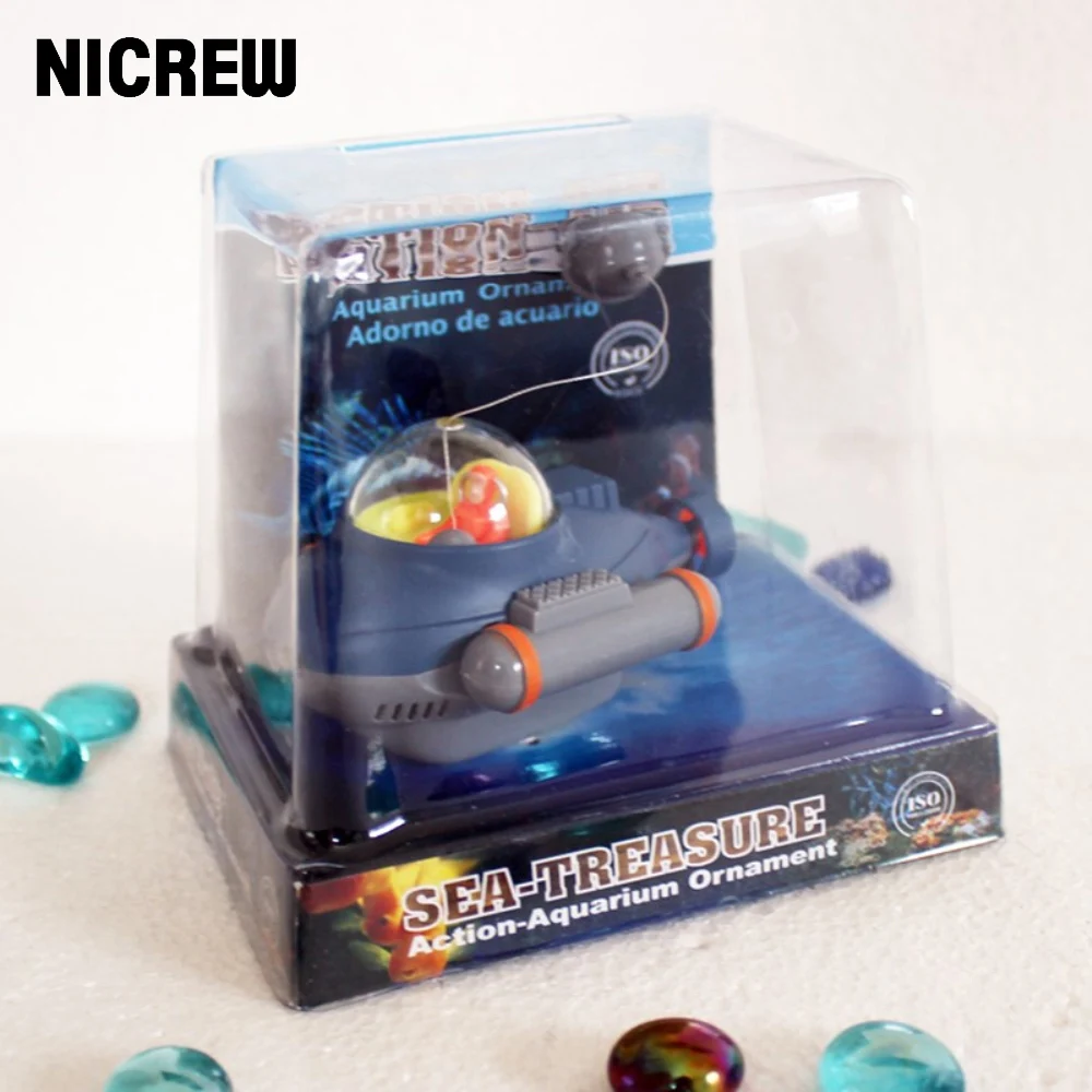 NICREW New Aquarium Ornament Fish Tank Decoration Submarine Connect With Air Pump For Moving Fish Fish tank accessories Hot Sale
NICREW New Aquarium Ornament Fish Tank Decoration Submarine Connect With Air Pump For Moving Fish Fish tank accessories Hot Sale