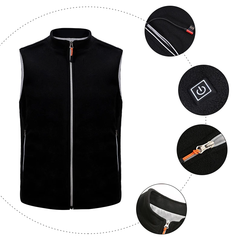 ZYNNEVA Outdoor Heated Vest Winter USB Intelligent Heating Jacket Electric Men Women Black Waistcoat Heat Hiking Coats GC1126B
ZYNNEVA Outdoor Heated Vest Winter USB Intelligent Heating Jacket Electric Men Women Black Waistcoat Heat Hiking Coats GC1126B