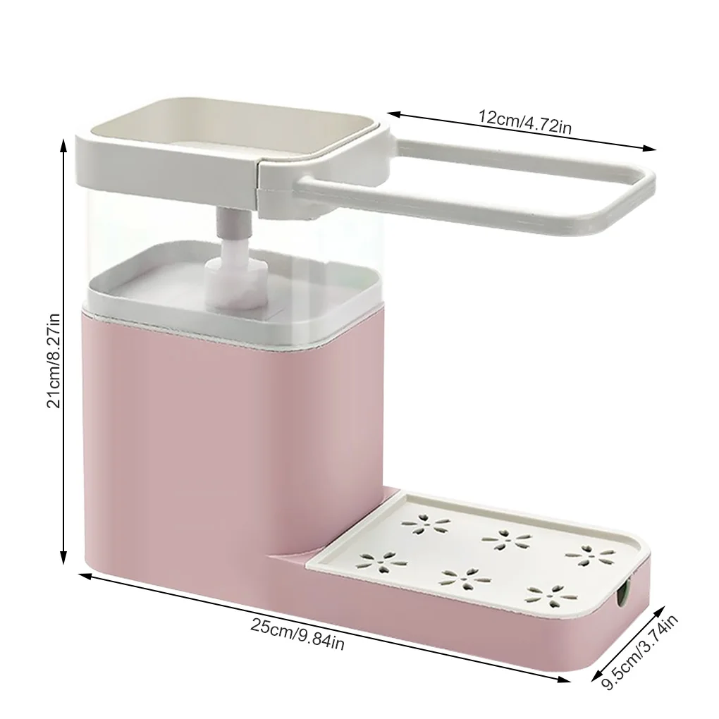Two In One Sponge Drain Soap Dispenser With Sponge Pump Dispenser Wipe Arrangement Rack Dish Towel Hanger Kitchen Storage Holder 
Two In One Sponge Drain Soap Dispenser With Sponge Pump Dispenser Wipe Arrangement Rack Dish Towel Hanger Kitchen Storage Holder