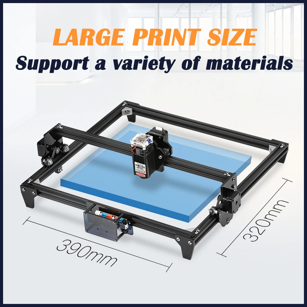 Twotrees TT-5.5W Laser CNC Engraving Machine 20W Cutter Machine 3D Printer DIY Kits Engraver Desktop Wood Router Laser Router
Twotrees TT-5.5W Laser CNC Engraving Machine 20W Cutter Machine 3D Printer DIY Kits Engraver Desktop Wood Router Laser Router