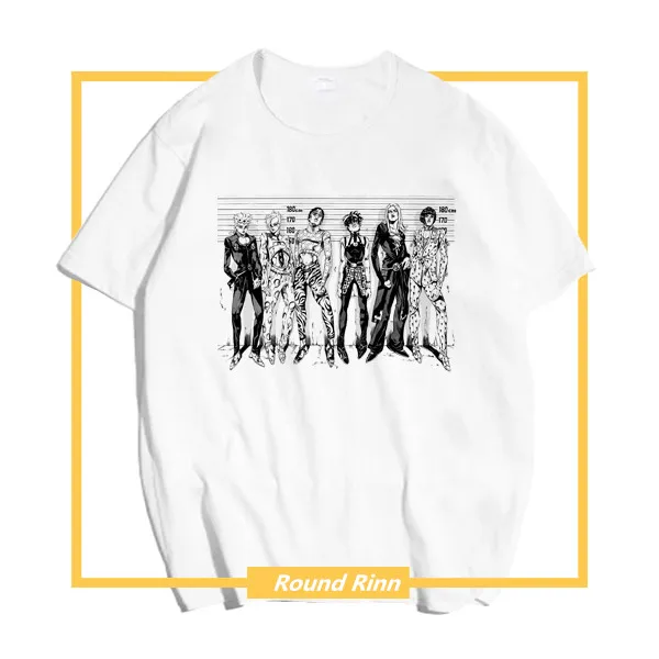 Приключения Джоджо 5 золотой ветер 6 героя топ, футболка, рубашка белого цвета с рисунком футболка с короткими рукавами
Приключения Джоджо 5 золотой ветер 6 героя топ, футболка, рубашка белого цвета с рисунком футболка с короткими рукавами