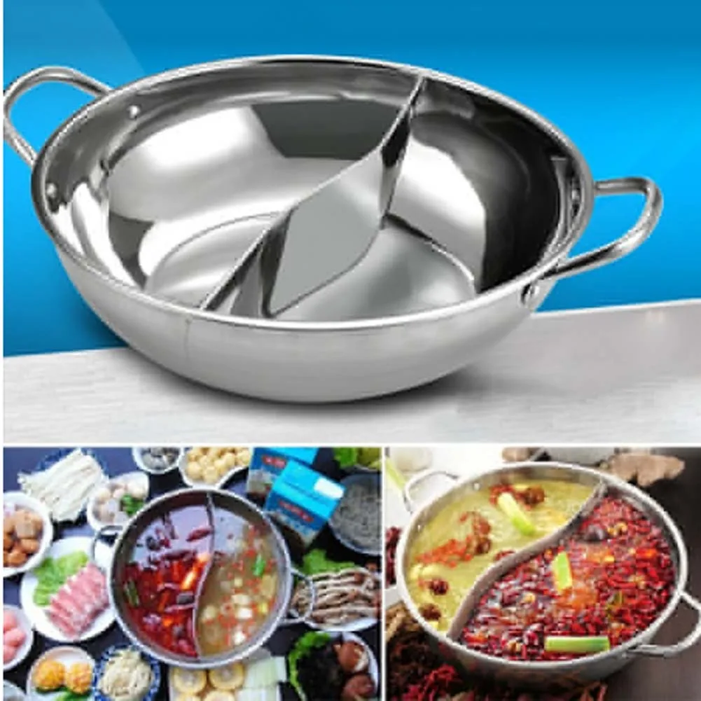 HOT Sale Casserole Cooking Tool 2 Grid 2 Taste Stainless Steel Hot Pot Mandarin Duck PotSoup Pot
HOT Sale Casserole Cooking Tool 2 Grid 2 Taste Stainless Steel Hot Pot Mandarin Duck PotSoup Pot