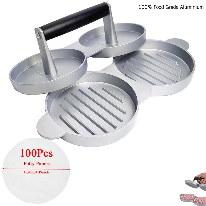 1 Set Round Shape Double Hamburger Press Aluminum Alloy 12 cm Hamburger Meat Beef Grill Burger Press Patty Maker Mold
1 Set Round Shape Double Hamburger Press Aluminum Alloy 12 cm Hamburger Meat Beef Grill Burger Press Patty Maker Mold