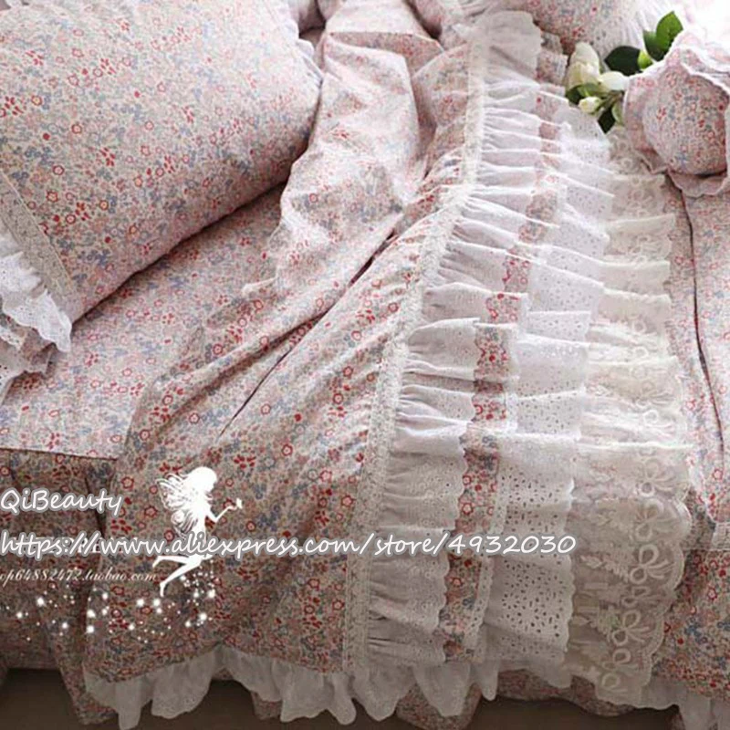 Korean Style Princess Fresh Floral Lace Craft 100% Cotton Bedding Pure Cotton Four-piece of Bed Skirt
Korean Style Princess Fresh Floral Lace Craft 100% Cotton Bedding Pure Cotton Four-piece of Bed Skirt