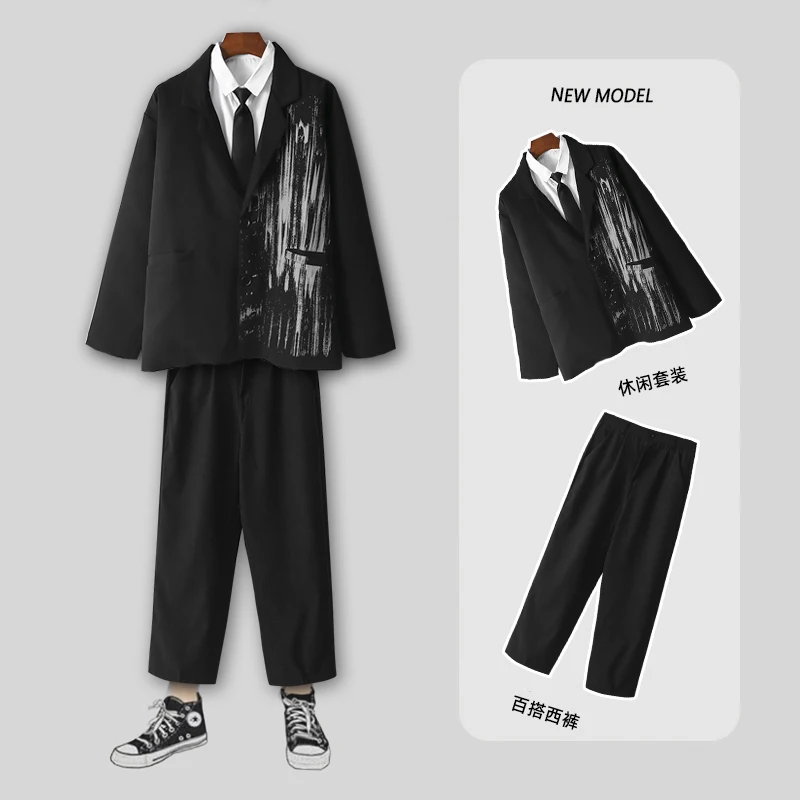 

Men Blazer Slim Fit Casual Blazers 3 Pcs Suit For Men Suit Jacket Men Suit For Men Dress Suit Erkekler Ceket Men Tuxedo BE50XF