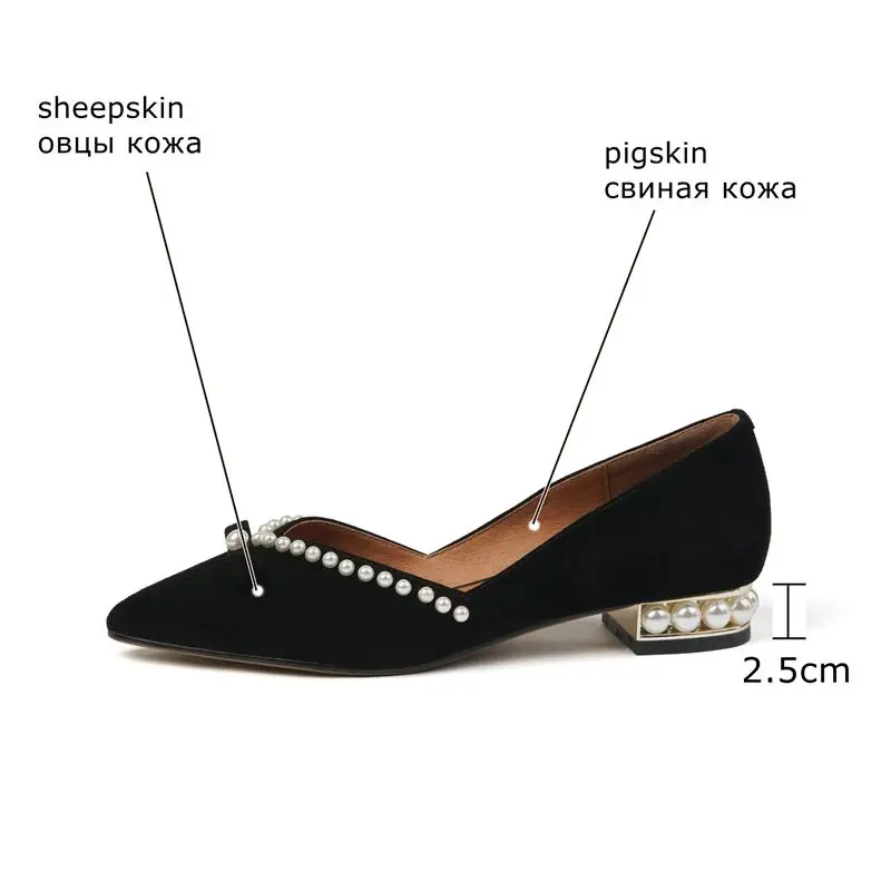 ALLBITEFO Beaded design sheepskin natural genuine leather high heels women fashion women heels shoes low heel shoes
ALLBITEFO Beaded design sheepskin natural genuine leather high heels women fashion women heels shoes low heel shoes