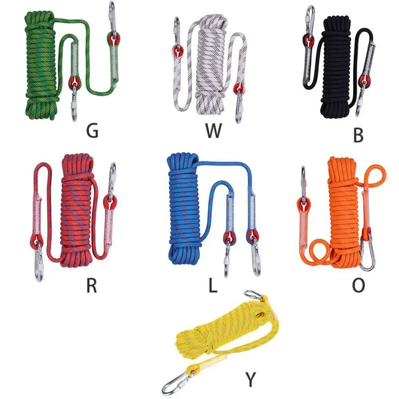 Rock Climbing Rope With Carabiner Durable Quick Drying Nylon Static Safety Lanyard For Climbing Fishing Hunting Emergency
Rock Climbing Rope With Carabiner Durable Quick Drying Nylon Static Safety Lanyard For Climbing Fishing Hunting Emergency
