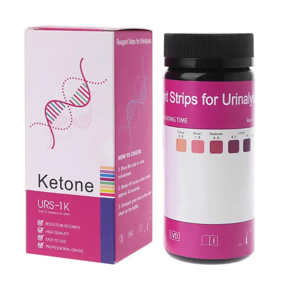 100 Strips/Set Ketone Test Strips Urine Tester Reagent Strip Anti-VC Test-Atkins Diet Weight Loss Analyze Analysis Urinary
100 Strips/Set Ketone Test Strips Urine Tester Reagent Strip Anti-VC Test-Atkins Diet Weight Loss Analyze Analysis Urinary