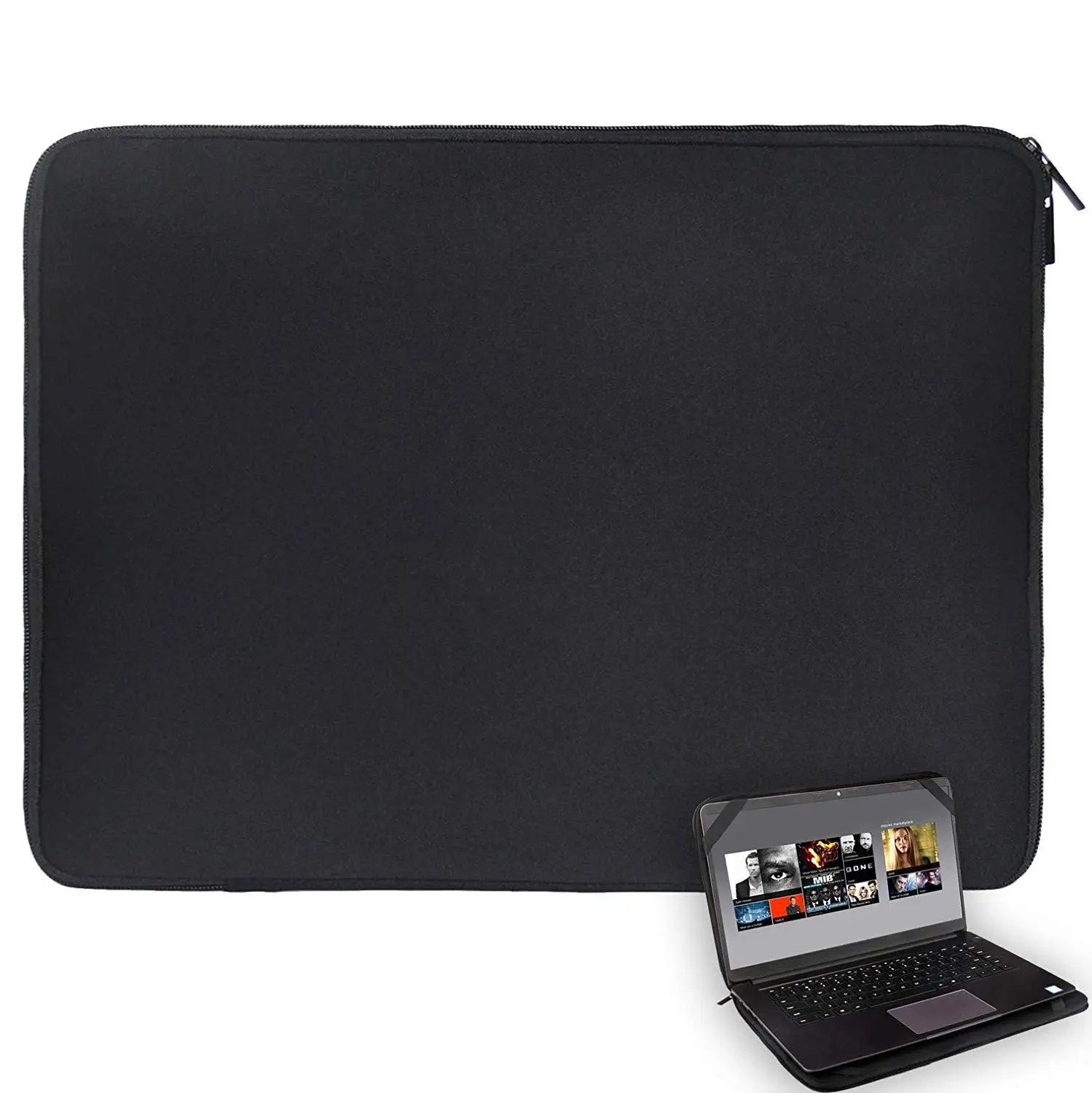 17" Solid Black Laptop Notebook Sleeve Bag Waterproof Neoprene Case with 4 Strps For 17.3 17.4" HP Dell Acer Lenovo Toshiba PC
17" Solid Black Laptop Notebook Sleeve Bag Waterproof Neoprene Case with 4 Strps For 17.3 17.4" HP Dell Acer Lenovo Toshiba PC