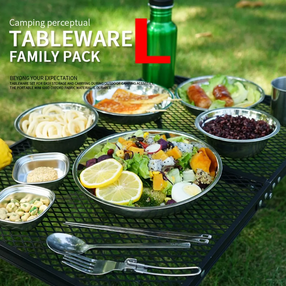 22PC Cooking Picnic Pots And Dishes Set Outdoor Camping BBQ Dishes Tableware Cutlery Pan Kit Stainless Steel Saucer Tools
22PC Cooking Picnic Pots And Dishes Set Outdoor Camping BBQ Dishes Tableware Cutlery Pan Kit Stainless Steel Saucer Tools
