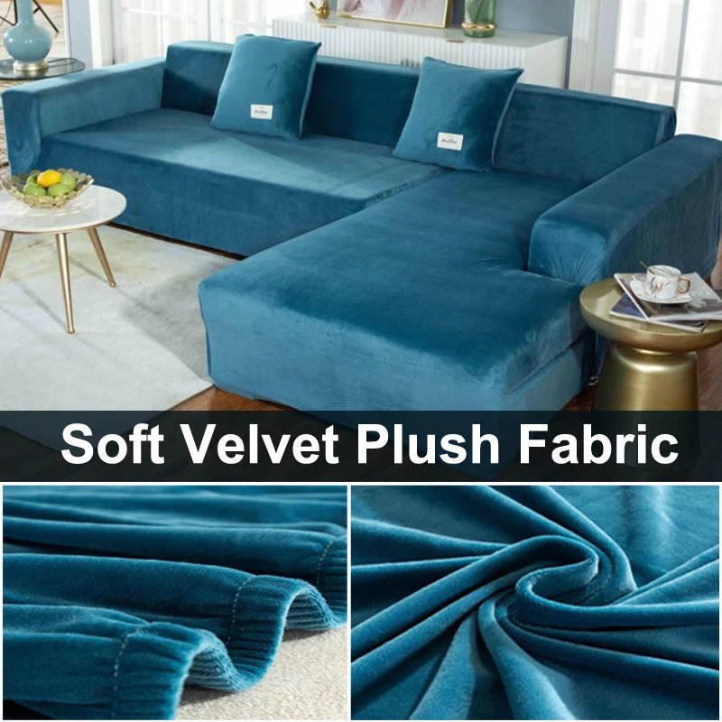 Velvet Plush Sofa Cover Elastic Thick L Shaped Corner Sofa Cover for Living Room 1/2/3/4 Seater Couch Armchair Sofa Slipcovers
Velvet Plush Sofa Cover Elastic Thick L Shaped Corner Sofa Cover for Living Room 1/2/3/4 Seater Couch Armchair Sofa Slipcovers