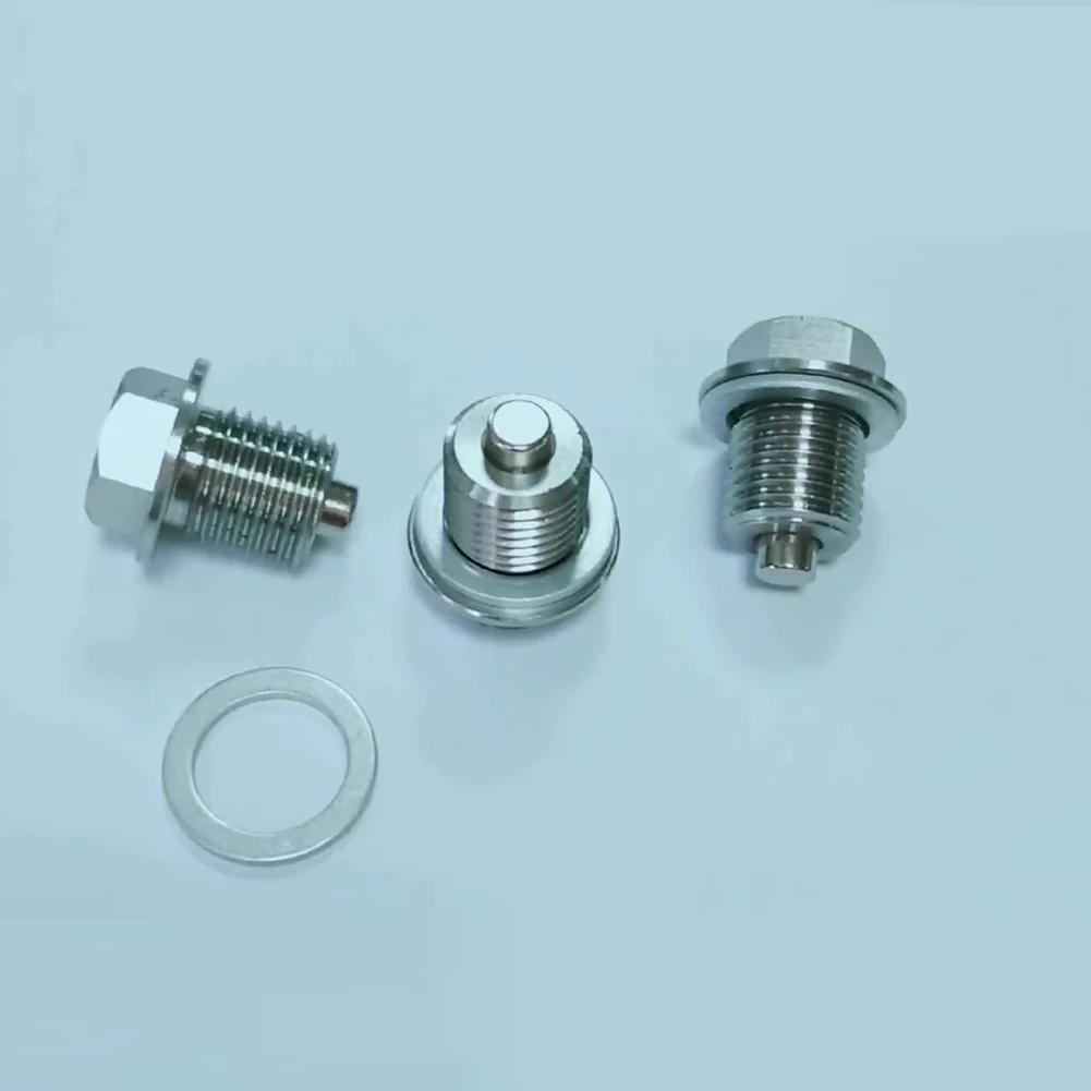 M14*1.5 Magnetic Oil Drain Plug CNC Stainless Steel Neo Magnets Oil Drain Sump Nut Drain Bolt, Silver
M14*1.5 Magnetic Oil Drain Plug CNC Stainless Steel Neo Magnets Oil Drain Sump Nut Drain Bolt, Silver