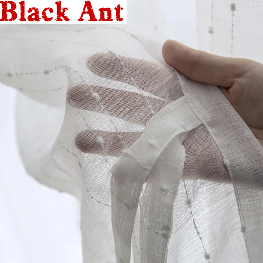 White Dot Sheer Curtain For Living Room Stripe Tulle Curtain Kitchen Balcony Linen Voile Sheer Fabric Drape Blinds Modern 607#40
White Dot Sheer Curtain For Living Room Stripe Tulle Curtain Kitchen Balcony Linen Voile Sheer Fabric Drape Blinds Modern 607#40