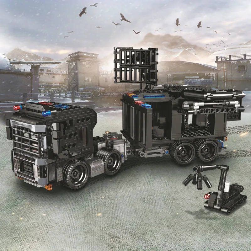 Military Series Special police Combat command vehicle Equipment trailer DIY Accessories Building Blocks Bricks Toys Gifts
Military Series Special police Combat command vehicle Equipment trailer DIY Accessories Building Blocks Bricks Toys Gifts