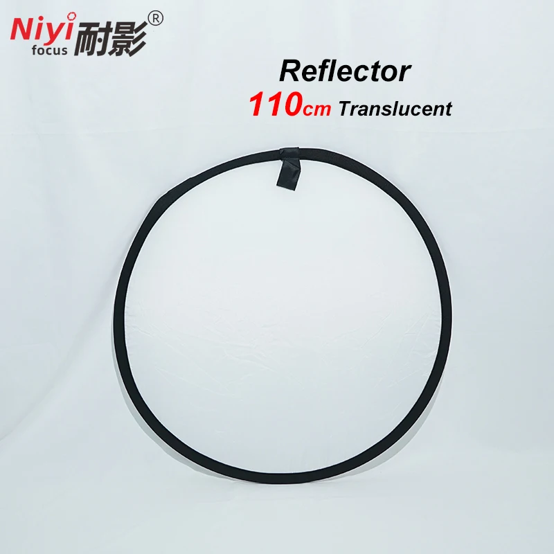 

NiYi 43" 110cm Single Translucent Round Reflector Soften Lights Board Disc Diffuser For Photography Studio Collapsible Portable