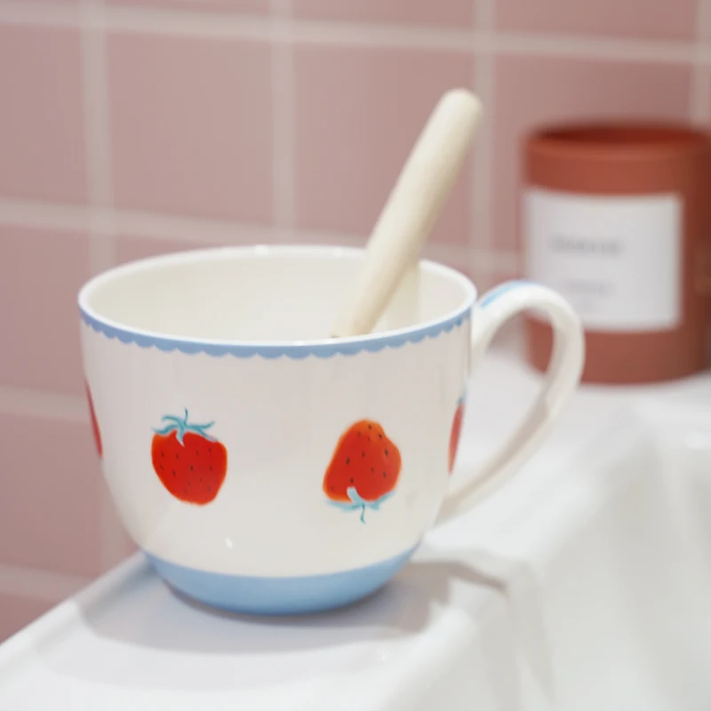 Cute Cartoon Mug Strawberry Ceramic Nordic Reusable Sister Smoothie Mug Breakfast Milk Kubek Ceramiczny Bar Supplies DE50MK
Cute Cartoon Mug Strawberry Ceramic Nordic Reusable Sister Smoothie Mug Breakfast Milk Kubek Ceramiczny Bar Supplies DE50MK