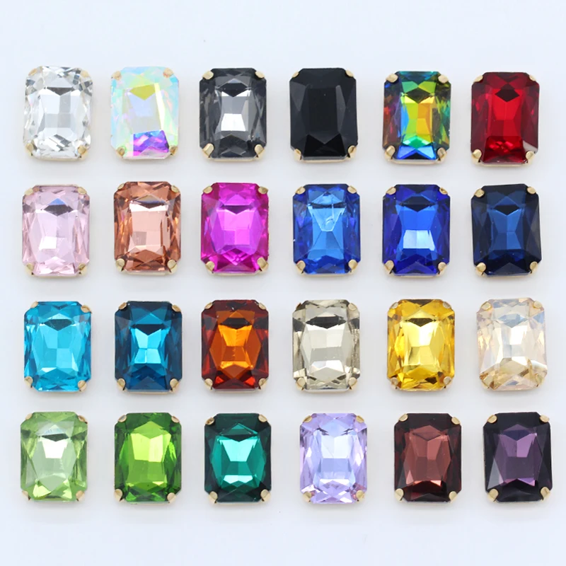 All-size 24-colors Flatback rectangle sew on strass glass Gemstone sewing crystal rhinestone gold claw button for wedding dress
All-size 24-colors Flatback rectangle sew on strass glass Gemstone sewing crystal rhinestone gold claw button for wedding dress