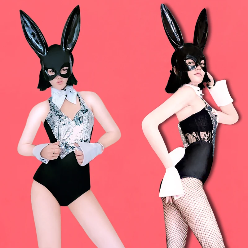 Фото Новинка карнавальный костюм кролика для девочек в ночном клубе одежда с кроликом