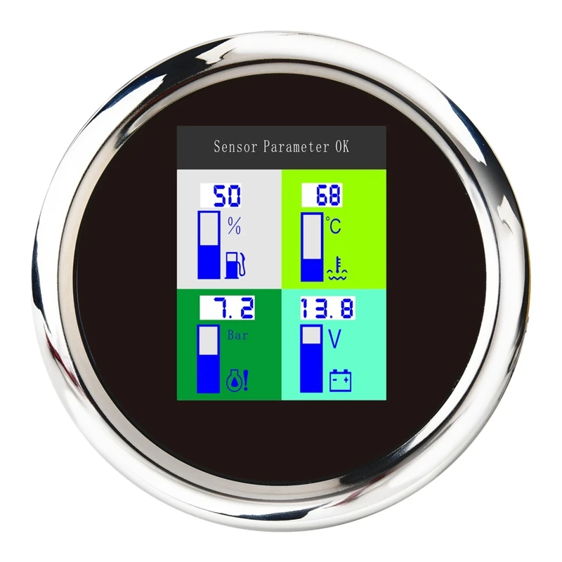 Universal 85mm 4-in-1 Multi-Functional Digital Meter Water Temp Oil Pressure Fuel Level Gauge Voltmeter with Alarm
Universal 85mm 4-in-1 Multi-Functional Digital Meter Water Temp Oil Pressure Fuel Level Gauge Voltmeter with Alarm
