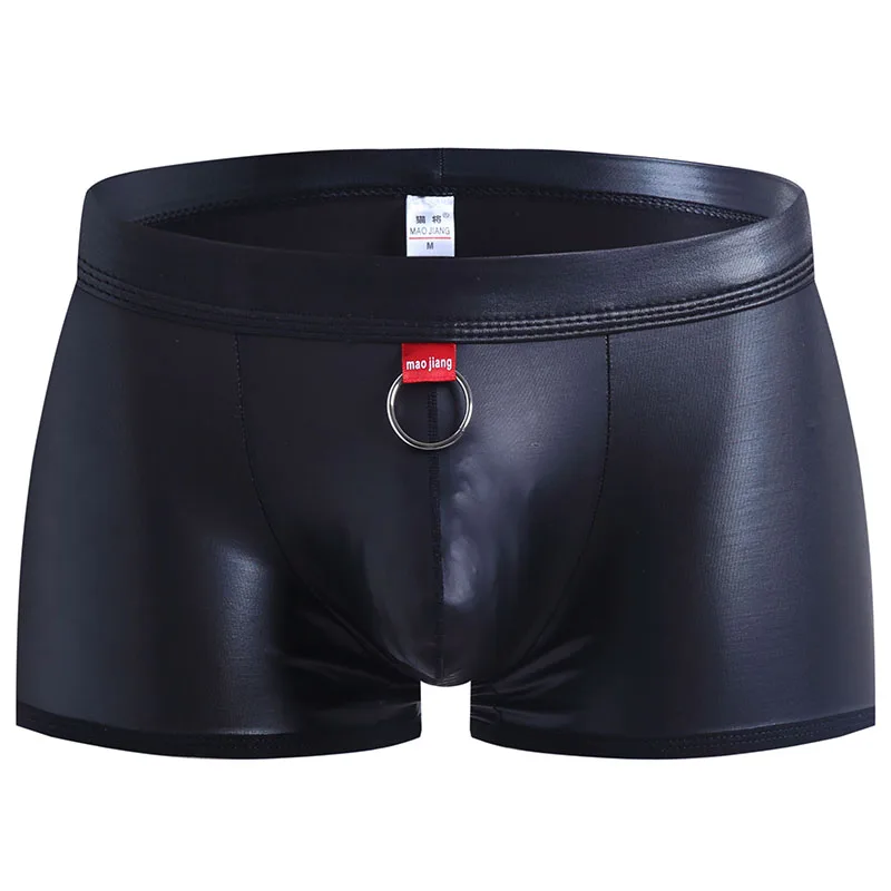 Sexy Mens Underwear Boxers PU Leather Rings Underwear Men Boxer Shorts Breathable Gay Man Boxers Shorts Underpants Boxer Homme
Sexy Mens Underwear Boxers PU Leather Rings Underwear Men Boxer Shorts Breathable Gay Man Boxers Shorts Underpants Boxer Homme
