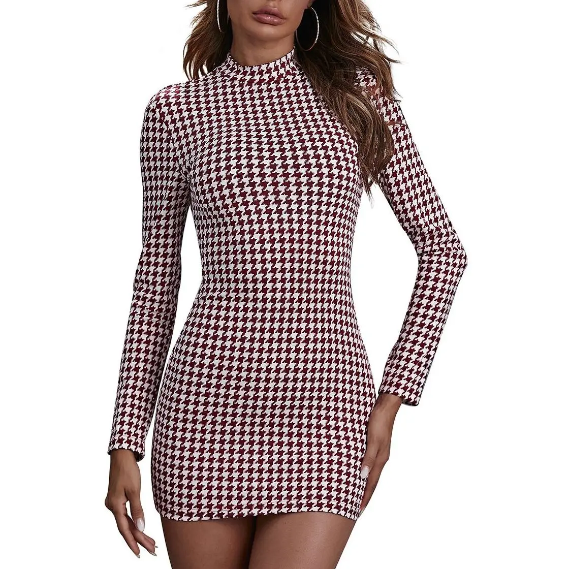 Spring Autumn Winter Vintage Plaid Dress for Women Long Sleeve Stand Neck Skinny Sexy Casual Work Office Lady White Red Dresses
Spring Autumn Winter Vintage Plaid Dress for Women Long Sleeve Stand Neck Skinny Sexy Casual Work Office Lady White Red Dresses