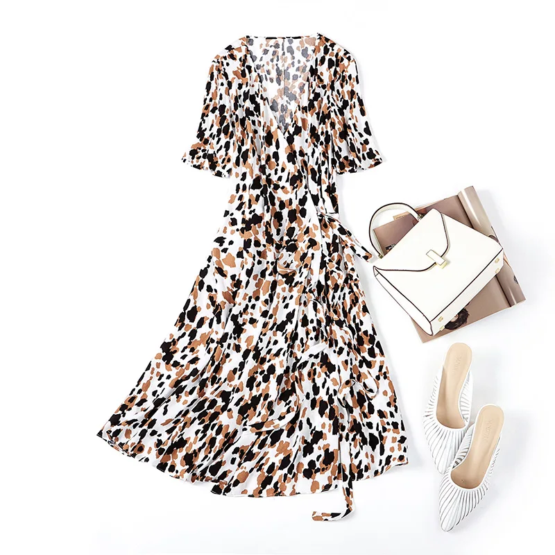 Woman Dress Summer 2020 New Fashion Printed V-Neck Short Sleeved Slim A-Line Lace-Up Waist Bow Elegant Clothing Midi S-XL
Woman Dress Summer 2020 New Fashion Printed V-Neck Short Sleeved Slim A-Line Lace-Up Waist Bow Elegant Clothing Midi S-XL