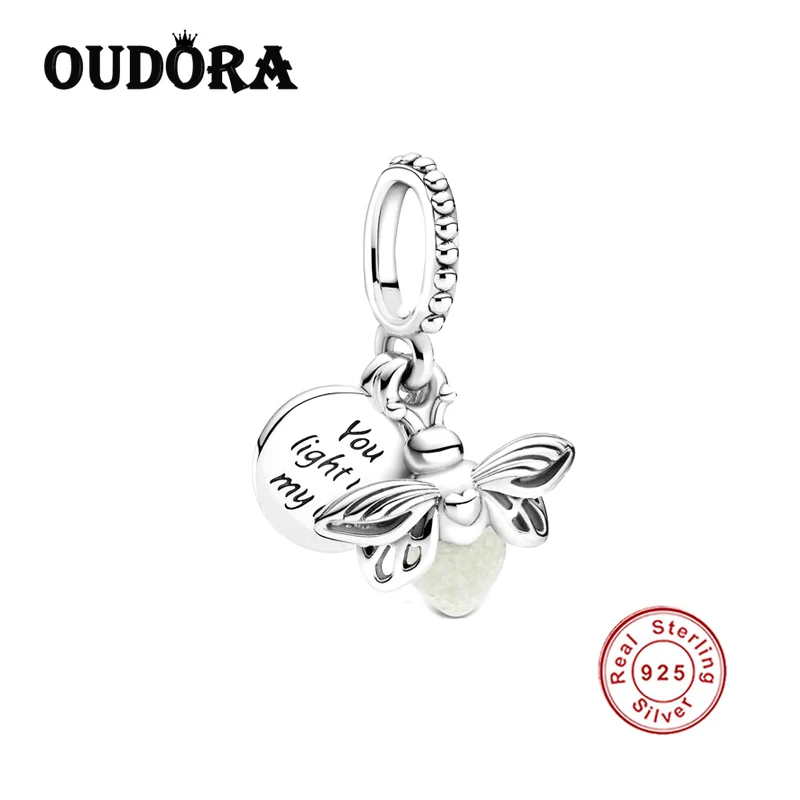 925 Sterling Silver Glow-in-the-dark Firefly Dangle Charm Fit Original Pan Bracelet Charms Silver Jewelry Making Berloque
925 Sterling Silver Glow-in-the-dark Firefly Dangle Charm Fit Original Pan Bracelet Charms Silver Jewelry Making Berloque