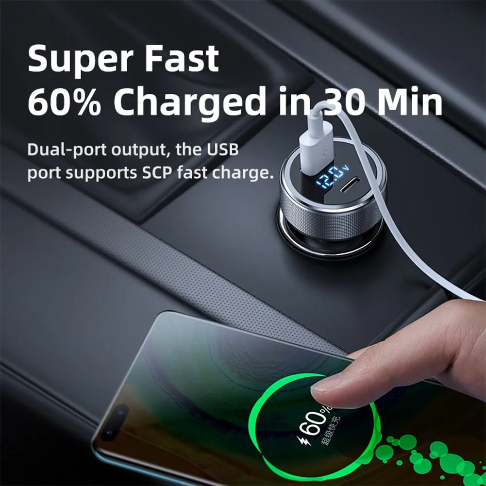 Black Car Fast Charge USB Car PD Charger Quick Charge Adapter 2 USB Ports Compatible With Almost All Cigaret Lighter Models
Black Car Fast Charge USB Car PD Charger Quick Charge Adapter 2 USB Ports Compatible With Almost All Cigaret Lighter Models