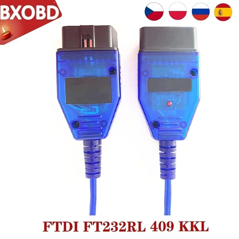 ККЛ VAG COM 409 1 FTDI FT232RL KKL кабеля Кабель Диагностический сканер|Кабели и коннекторы