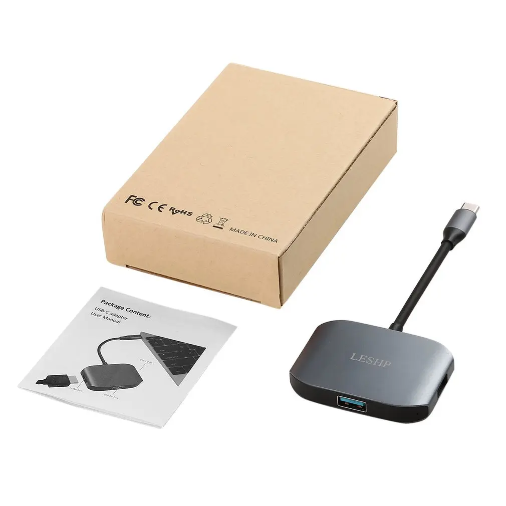 Переходник USB Type C на USB 3,0 и USB 2,0 и HDMI, адаптер кабеля, USB-C HUB HD 4K Hot Plug для устройств Type-C UC27
Переходник USB Type C на USB 3,0 и USB 2,0 и HDMI, адаптер кабеля, USB-C HUB HD 4K Hot Plug для устройств Type-C UC27