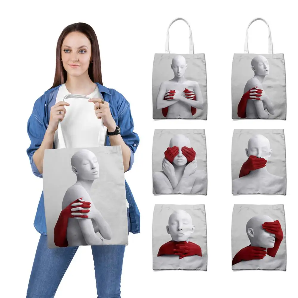 Women Shopping Bag Printing Female Shoulder Canvas Bags Large Capacity Tote Travel Storage Bag Cute Fun Handbag
Women Shopping Bag Printing Female Shoulder Canvas Bags Large Capacity Tote Travel Storage Bag Cute Fun Handbag
