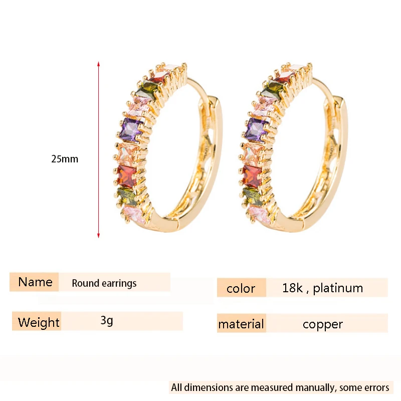 SIPENGJEL Fashion Cubic Zircon Geometric Punk Hoop Earrings Colorful Earrings For Women Jewelry 2021
SIPENGJEL Fashion Cubic Zircon Geometric Punk Hoop Earrings Colorful Earrings For Women Jewelry 2021